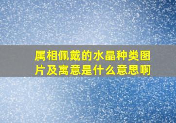 属相佩戴的水晶种类图片及寓意是什么意思啊