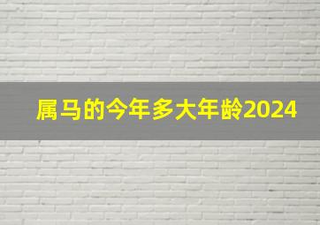 属马的今年多大年龄2024