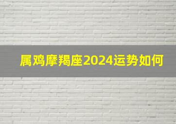 属鸡摩羯座2024运势如何