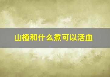 山楂和什么煮可以活血