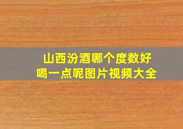 山西汾酒哪个度数好喝一点呢图片视频大全