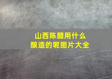 山西陈醋用什么酿造的呢图片大全