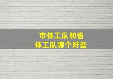 市体工队和省体工队哪个好些