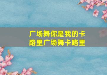 广场舞你是我的卡路里广场舞卡路里