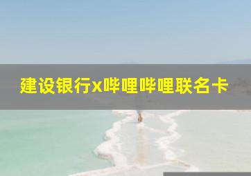 建设银行x哔哩哔哩联名卡