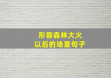 形容森林大火以后的场景句子