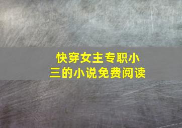 快穿女主专职小三的小说免费阅读