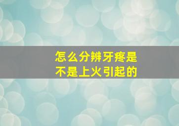 怎么分辨牙疼是不是上火引起的