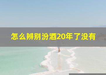 怎么辨别汾酒20年了没有