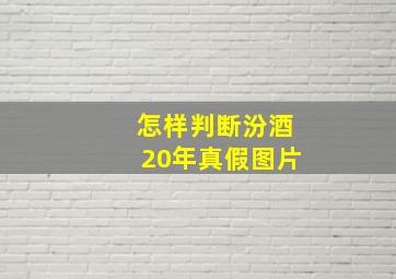 怎样判断汾酒20年真假图片