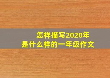 怎样描写2020年是什么样的一年级作文