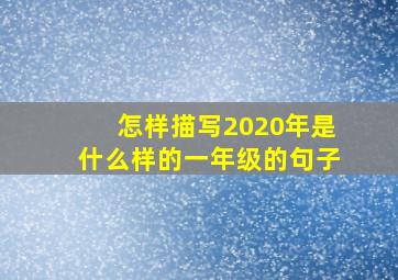 怎样描写2020年是什么样的一年级的句子