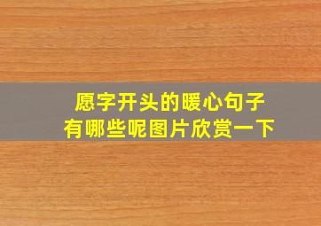 愿字开头的暖心句子有哪些呢图片欣赏一下