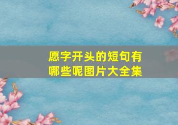 愿字开头的短句有哪些呢图片大全集