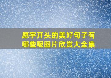 愿字开头的美好句子有哪些呢图片欣赏大全集