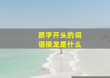 愿字开头的词语接龙是什么