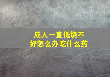 成人一直低烧不好怎么办吃什么药