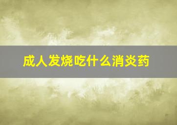 成人发烧吃什么消炎药