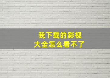 我下载的影视大全怎么看不了