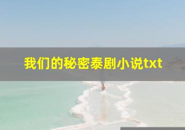 我们的秘密泰剧小说txt