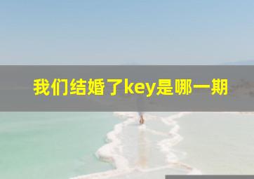 我们结婚了key是哪一期