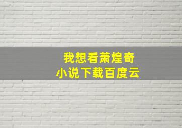 我想看萧煌奇小说下载百度云