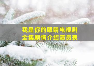 我是你的眼睛电视剧全集剧情介绍演员表