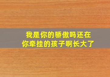 我是你的骄傲吗还在你牵挂的孩子啊长大了