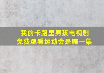 我的卡路里男孩电视剧免费观看运动会是哪一集