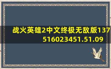 战火英雄2中文终极无敌版137516023451.51.090909091