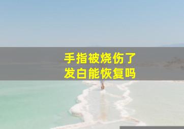 手指被烧伤了发白能恢复吗