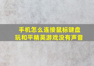 手机怎么连接鼠标键盘玩和平精英游戏没有声音