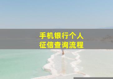 手机银行个人征信查询流程