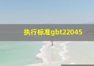 执行标准gbt22045