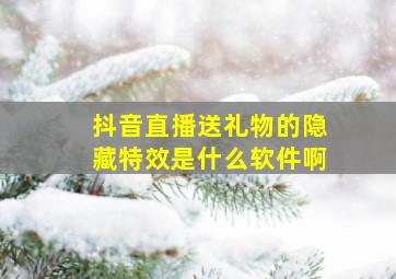 抖音直播送礼物的隐藏特效是什么软件啊