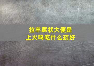 拉羊屎状大便是上火吗吃什么药好