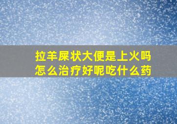 拉羊屎状大便是上火吗怎么治疗好呢吃什么药