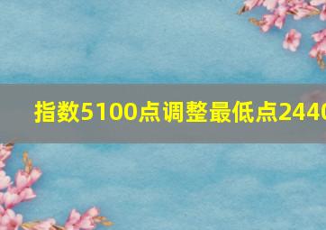 指数5100点调整最低点2440