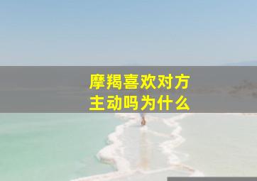 摩羯喜欢对方主动吗为什么