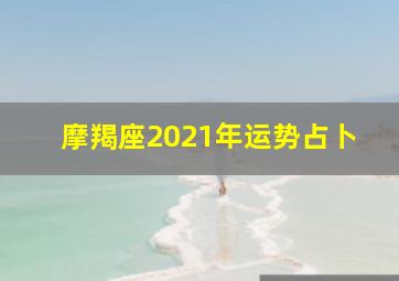 摩羯座2021年运势占卜