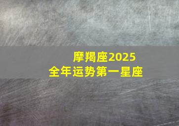 摩羯座2025全年运势第一星座