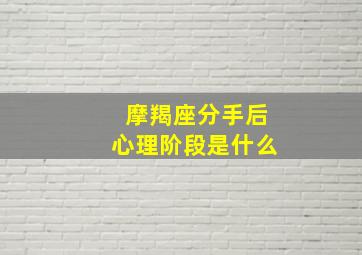 摩羯座分手后心理阶段是什么