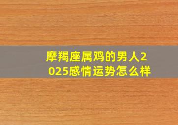 摩羯座属鸡的男人2025感情运势怎么样