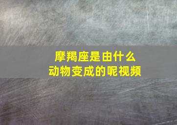 摩羯座是由什么动物变成的呢视频