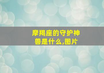 摩羯座的守护神兽是什么,图片