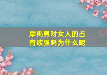 摩羯男对女人的占有欲强吗为什么呢