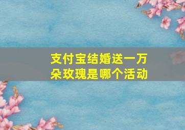 支付宝结婚送一万朵玫瑰是哪个活动