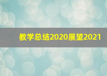 教学总结2020展望2021