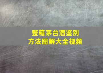 整箱茅台酒鉴别方法图解大全视频