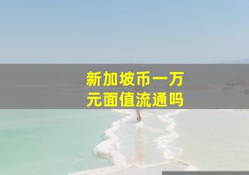 新加坡币一万元面值流通吗